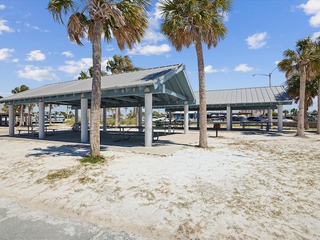 view of community with a gazebo