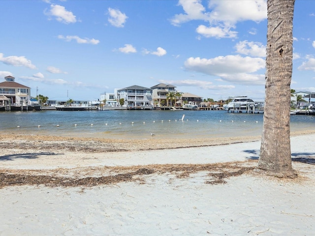 water view with a view of the beach