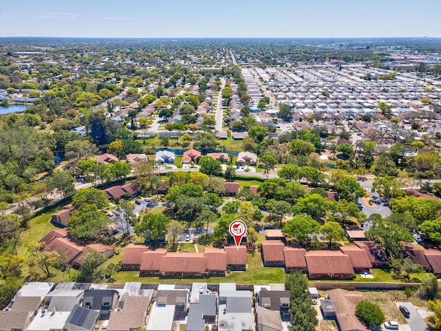 aerial view featuring a residential view