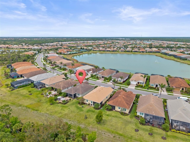 11655 Renaissance Blvd, Venice, FL 34293 - drone / aerial view with a water view and a residential view