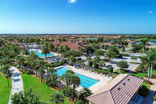 birds eye view of property featuring a residential view