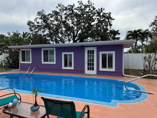 view of pool featuring fence and a fenced in pool