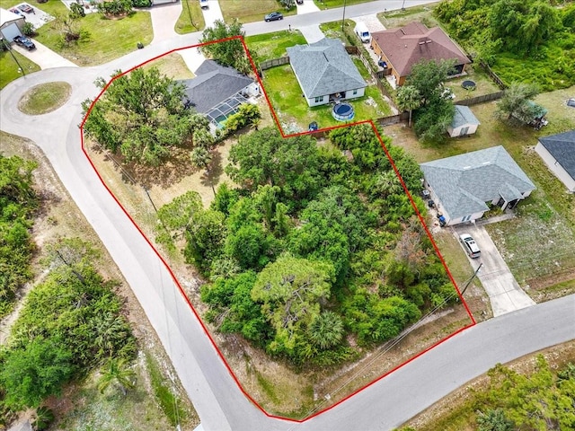 drone / aerial view featuring a residential view