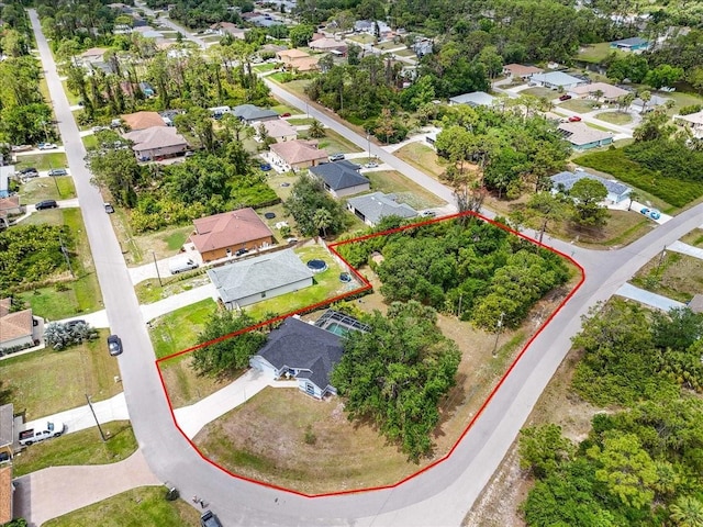 bird's eye view featuring a residential view