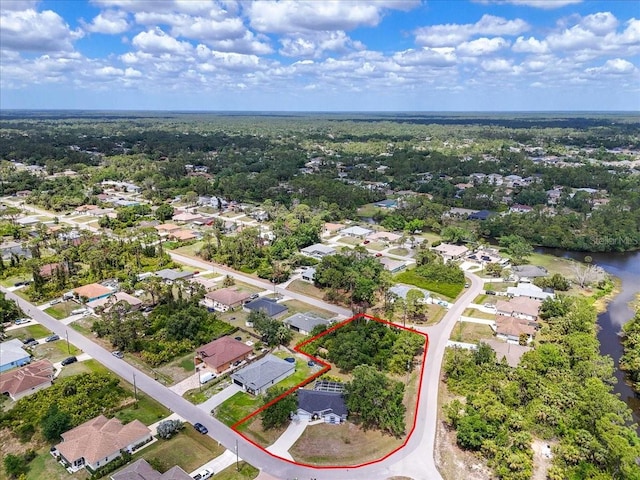 aerial view featuring a residential view