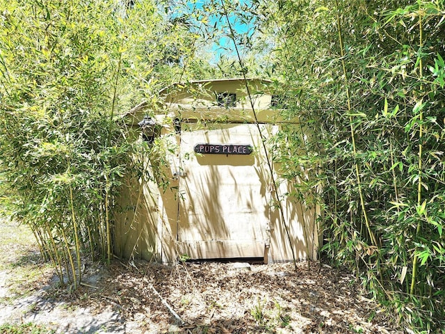 view of shed