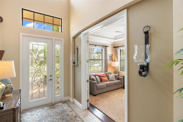 1254 Cielo Ct, North Venice, FL 34275 - entryway featuring baseboards and ornamental molding