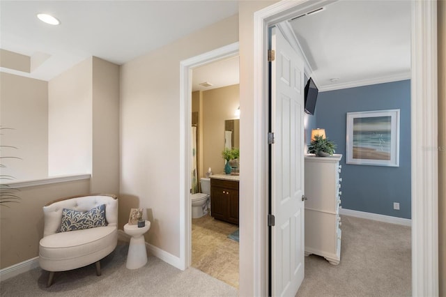 1254 Cielo Ct, North Venice, FL 34275 - interior space with baseboards and light colored carpet