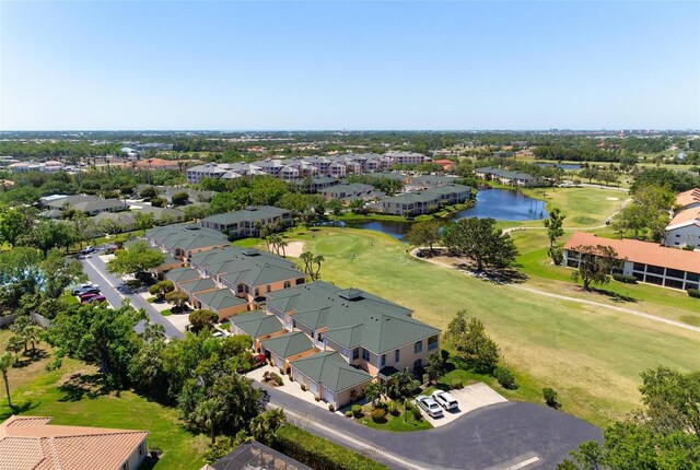 1007 Gondola Park Dr Unit 1007, Venice, FL 34292 - aerial perspective of suburban area featuring a golf club and a large body of water