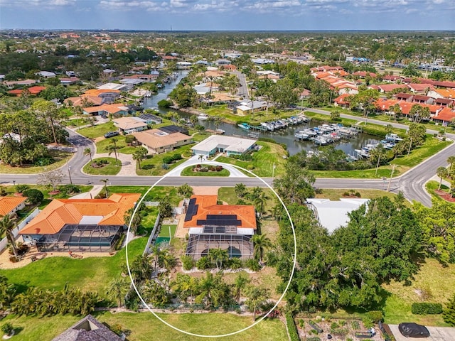 403 Picasso Dr, Nokomis, FL 34275 - birds eye view of property featuring a water view and a residential view