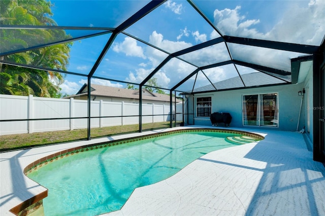 4068 Palau Dr, Sarasota, FL 34241 - view of swimming pool with a patio, a lanai, and area for grilling