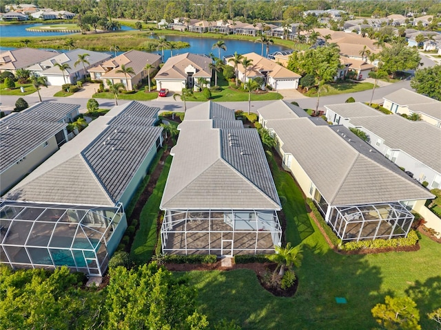 1625 Lancashire Dr, Venice, FL 34293 - birds eye view of property featuring a water view and a residential view
