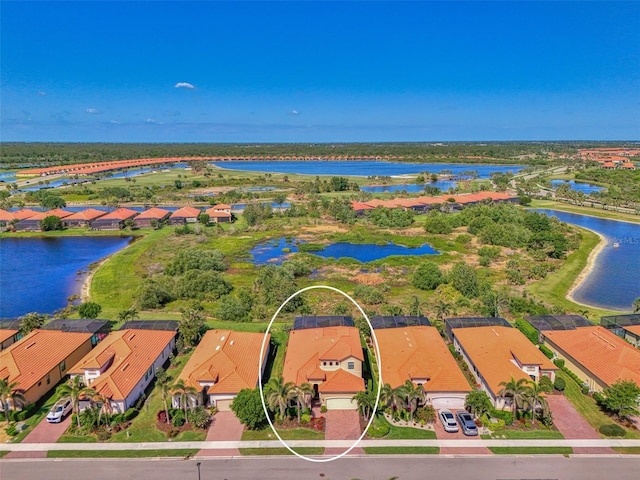 24193 Gallberry Dr, Venice, FL 34293 - aerial view with a residential view and a water view
