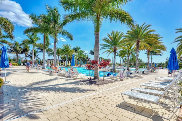 24193 Gallberry Dr, Venice, FL 34293 - community pool with a patio area
