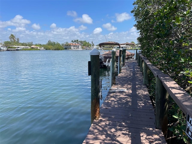 101 Louella Ln Unit 11, Nokomis, FL 34275 - dock area featuring a water view