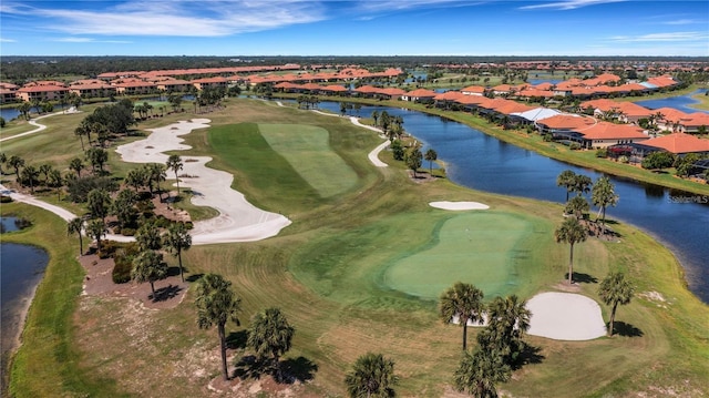24153 Spartina Dr, Venice, FL 34293 - bird's eye view with a water view, view of golf course, and a residential view