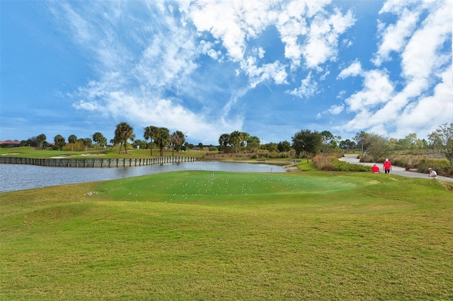 24153 Spartina Dr, Venice, FL 34293 - view of property's community with a water view, a lawn, and view of golf course