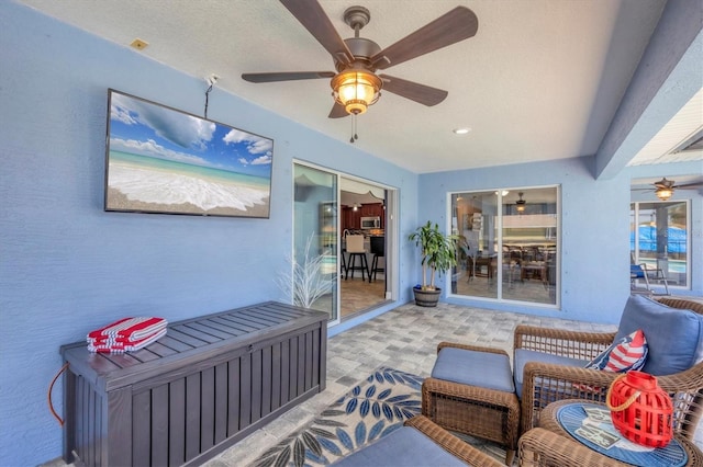 194 Sportsman Rd, Rotonda West, FL 33947 - view of patio featuring ceiling fan
