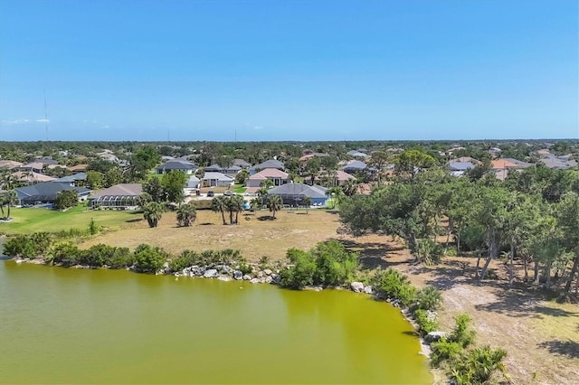 194 Sportsman Rd, Rotonda West, FL 33947 - birds eye view of property with a water view and a residential view