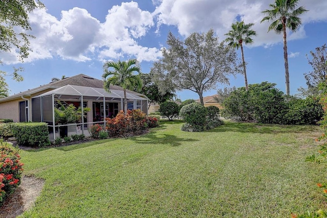 2542 Cortenova Ct, Venice, FL 34292 - view of yard featuring glass enclosure