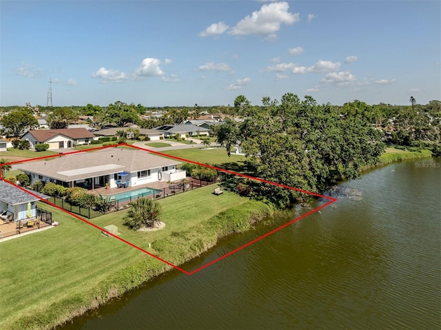 1232 Pine Needle Rd, Venice, FL 34285 - aerial view with a residential view and a water view