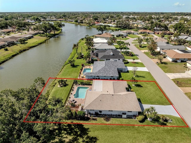 1232 Pine Needle Rd, Venice, FL 34285 - aerial view with a residential view and a water view