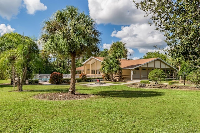 1232 Pine Needle Rd, Venice, FL 34285 - view of yard featuring a patio area and fence