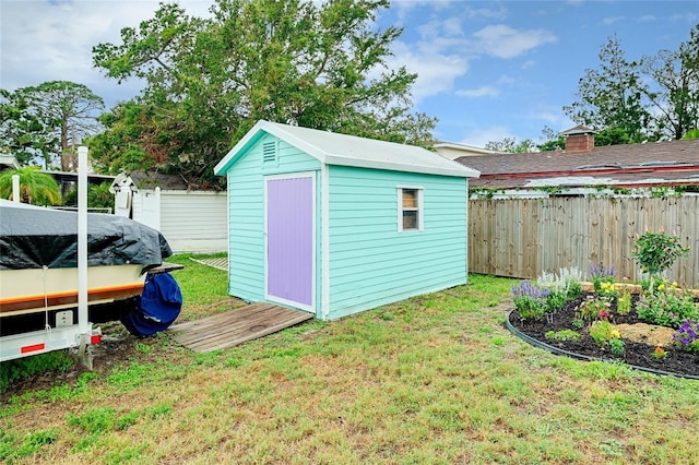 990 Sea Fox Rd, Venice, FL 34293 - view of shed with a fenced backyard