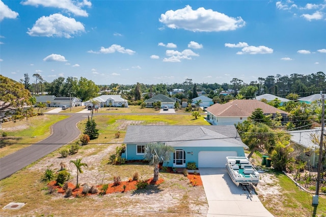 bird's eye view with a residential view