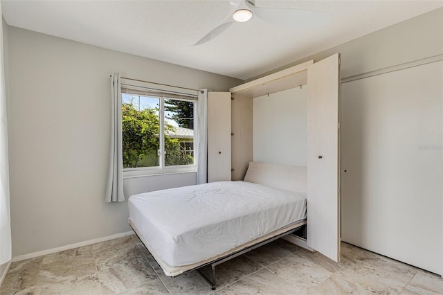 bedroom with a ceiling fan