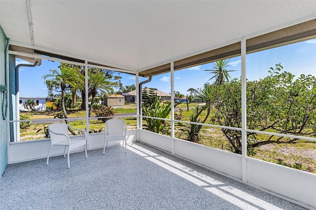 view of sunroom