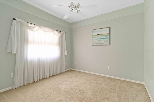 201 Bayside Ct, Nokomis, FL 34275 - carpeted empty room with baseboards and a ceiling fan