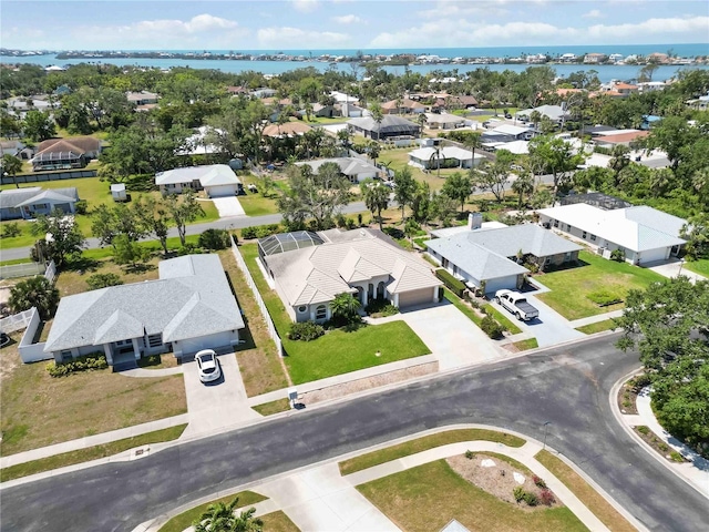 201 Bayside Ct, Nokomis, FL 34275 - aerial view featuring a residential view and a water view