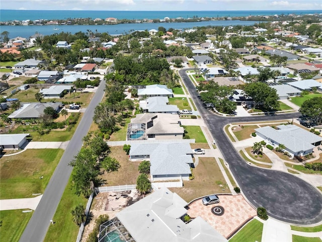 201 Bayside Ct, Nokomis, FL 34275 - birds eye view of property with a water view and a residential view