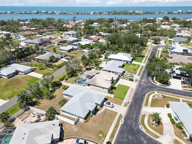 201 Bayside Ct, Nokomis, FL 34275 - aerial view featuring a residential view and a water view