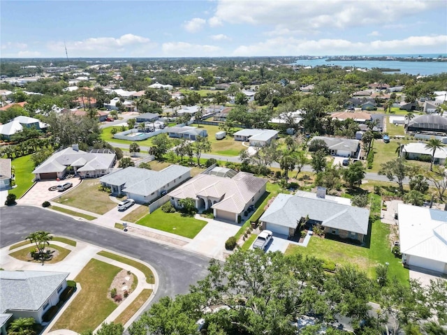 201 Bayside Ct, Nokomis, FL 34275 - aerial view featuring a residential view and a water view