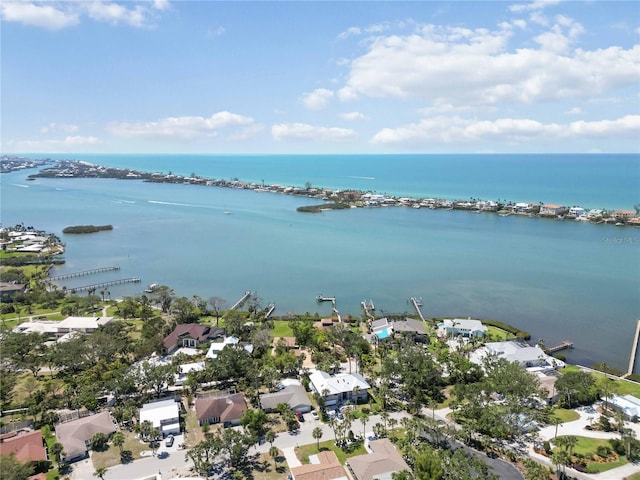 201 Bayside Ct, Nokomis, FL 34275 - birds eye view of property with a water view and a residential view