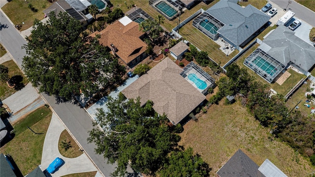 drone / aerial view featuring a residential view