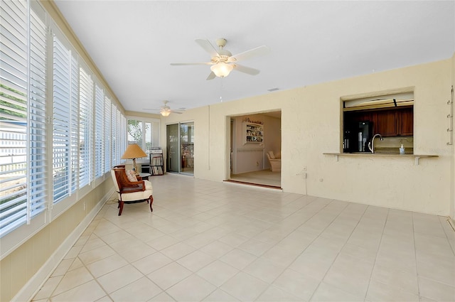 810 Anchorage Ln, Palm Harbor, FL 34685 - sitting room with ceiling fan