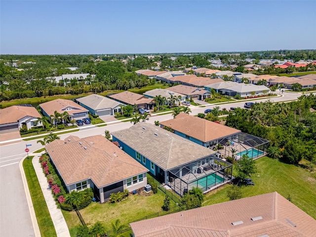 bird's eye view featuring a residential view
