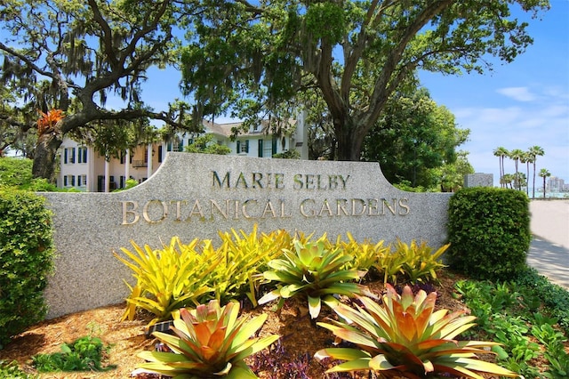view of community sign