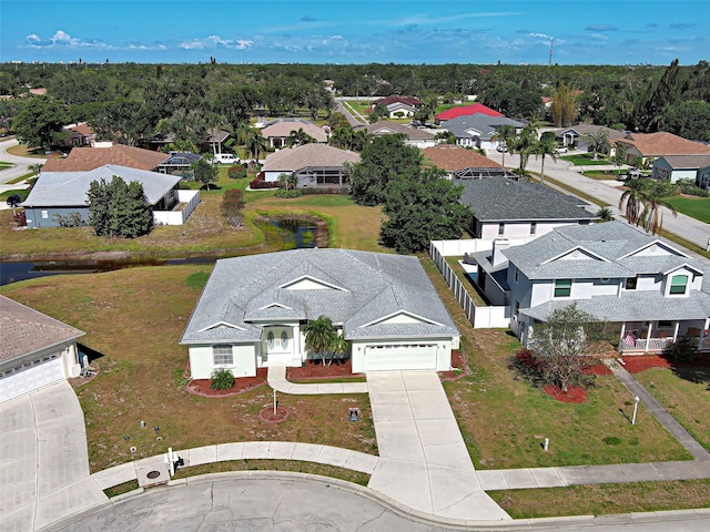 aerial perspective of suburban area