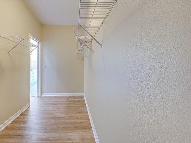 spacious closet featuring wood finished floors