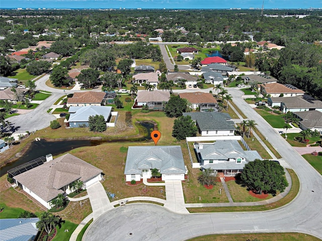 aerial overview of property's location featuring nearby suburban area