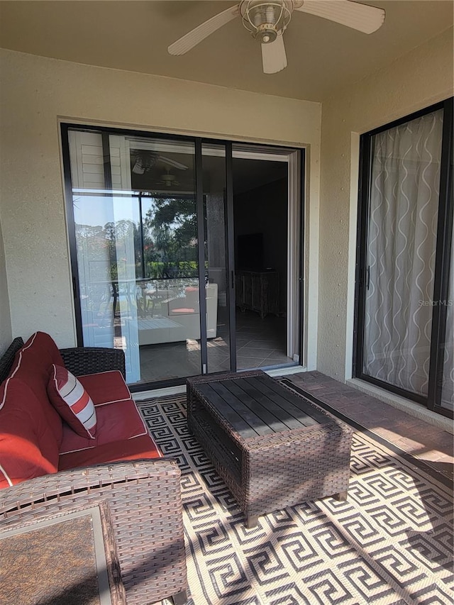 20188 Tesoro Dr, Venice, FL 34293 - view of patio / terrace with a ceiling fan