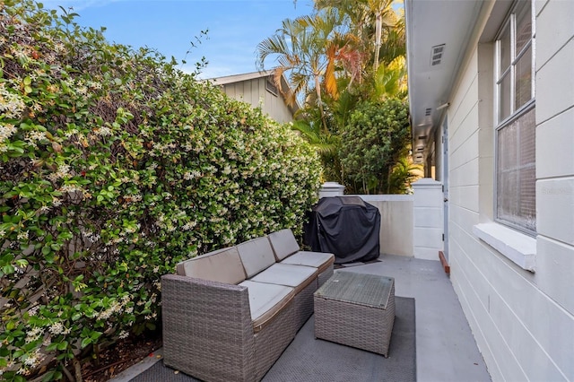 1629 Siesta Dr, Sarasota, FL 34239 - view of patio / terrace featuring grilling area and an outdoor hangout area
