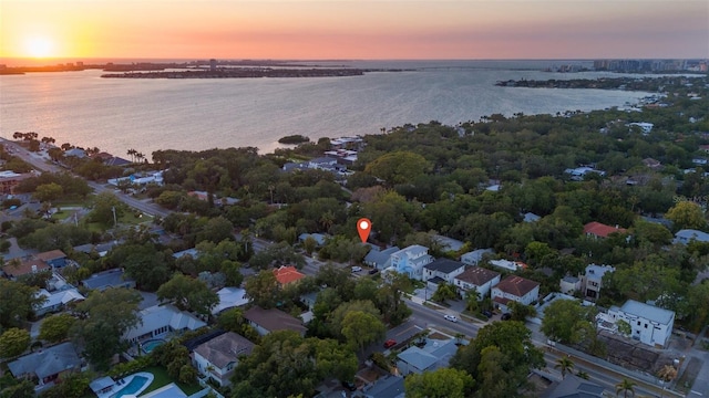 1629 Siesta Dr, Sarasota, FL 34239 - drone / aerial view with a residential view and a water view