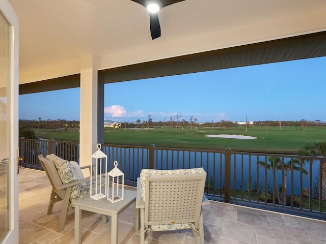 9810 Eagle Preserve Dr, Englewood, FL 34224 - view of patio with a water view and view of golf course