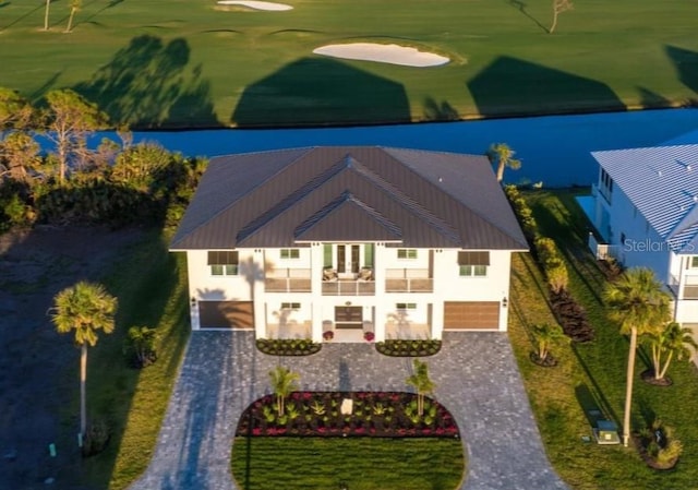 9810 Eagle Preserve Dr, Englewood, FL 34224 - bird's eye view with a water view and golf course view