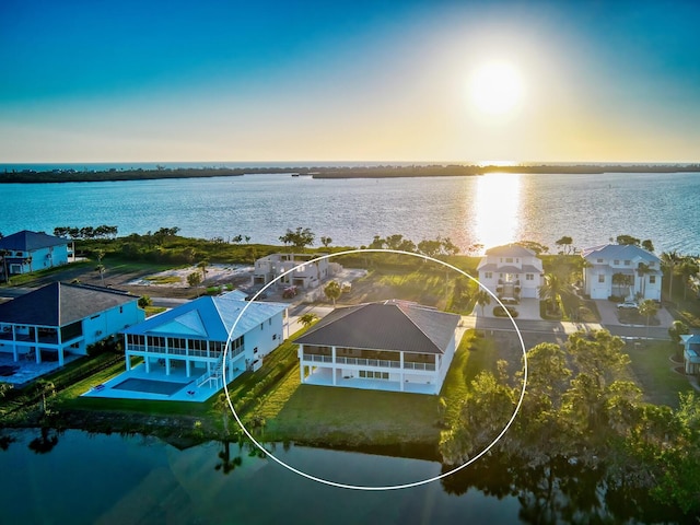 9810 Eagle Preserve Dr, Englewood, FL 34224 - aerial view with a water view